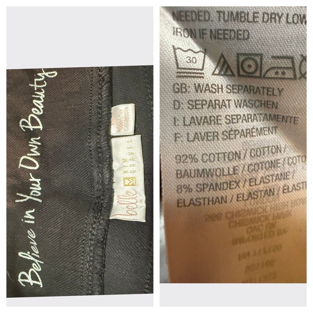 Belle by Kim Gravel Flexibelle Pull On Jeans Black  Sz 6P NWOT - Picture 3 of 8